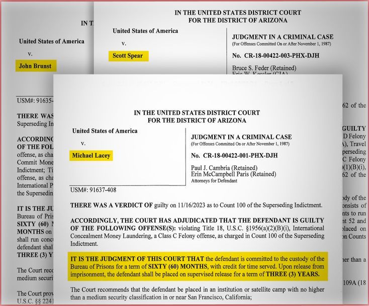 Tony Ortega’s former boss and colleagues, Michael Lacey, Scott Spear and John Brunst, were sentenced to prison and given fines for their part in Backpage.com.