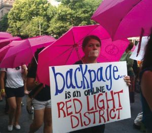 Protests again Backpage.com and Village Voice