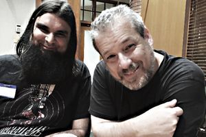 Tony Ortega with a fan