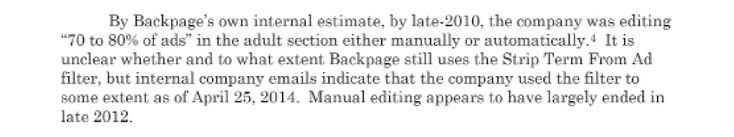 Backpage.com’s Knowing Facilitation of Online Sex Trafficking