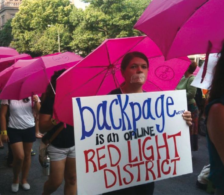 Protests again Backpage.com and Village Voice