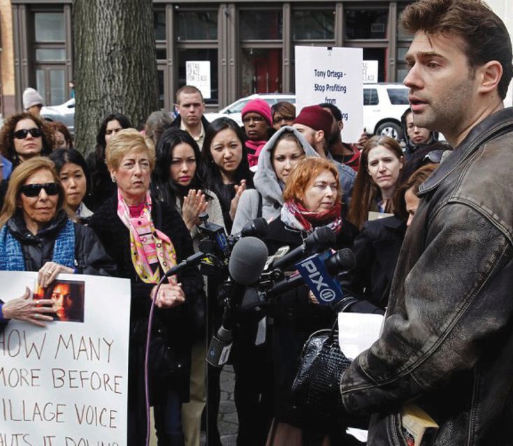 Protests again Backpage.com and Village Voice