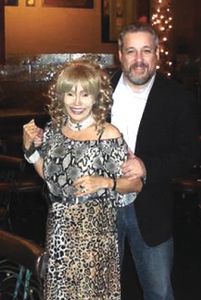 Tony Ortega with his benefactor Karen de la Carriere in 2013